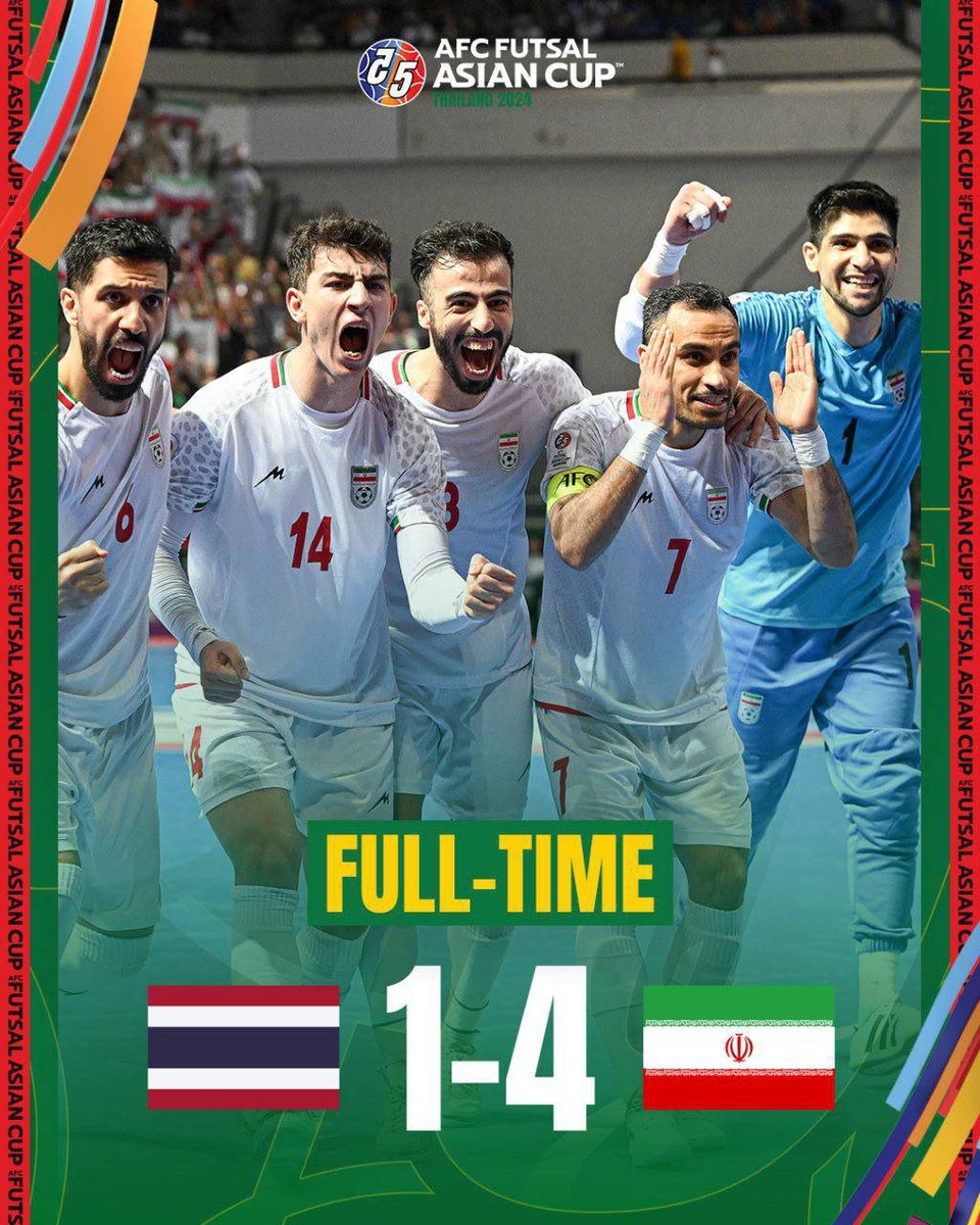 اگه از خبر سیزدهمین قهرمانی تیم فوتسال ایران در جام ملت های آسیا خوشحال شدی، تو یک ایرانی اصیل هستی🇮🇷