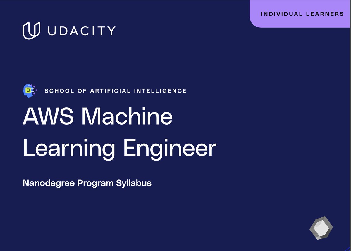 Review of Udacity Machine Learning Engineer Nanodegree with AWS SageMaker

I’ve completed this course and wrote review about it on another platform some time ago. This article was my most viewed article there, so I decided to share it here as well. I’ve checked the most recent