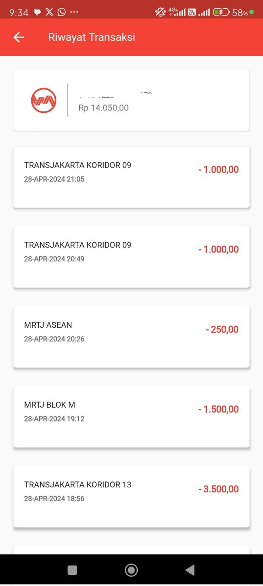 TJ Puri Beta 2 - CSW : 3500
MRTJ ASEAN - Blok M : 1500
MRTJ Blok M - ASEAN : 250
TJ CSW - Tegal Parang : 1000
TJ Tegal Parang - Cikoko : 1000

w/ tarif integrasi @JaklingkoID_