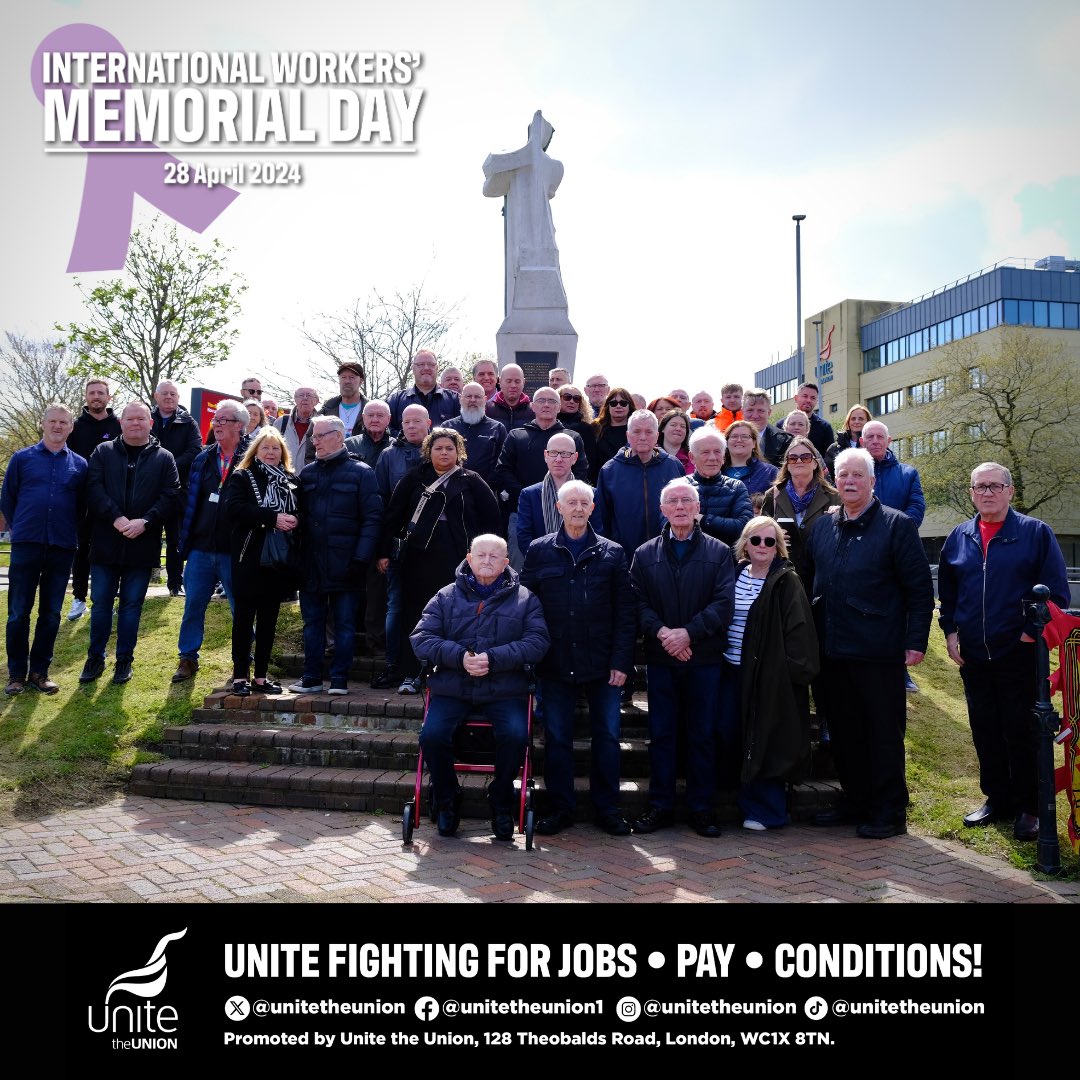 On International Workers Memorial Day 2024 we remember all workers who lost their lives to workplace illness or injury, and to recommit ourselves to fighting to keep workers safe. Remember the dead, fight for the living 🌹🛠️ #IWMD24