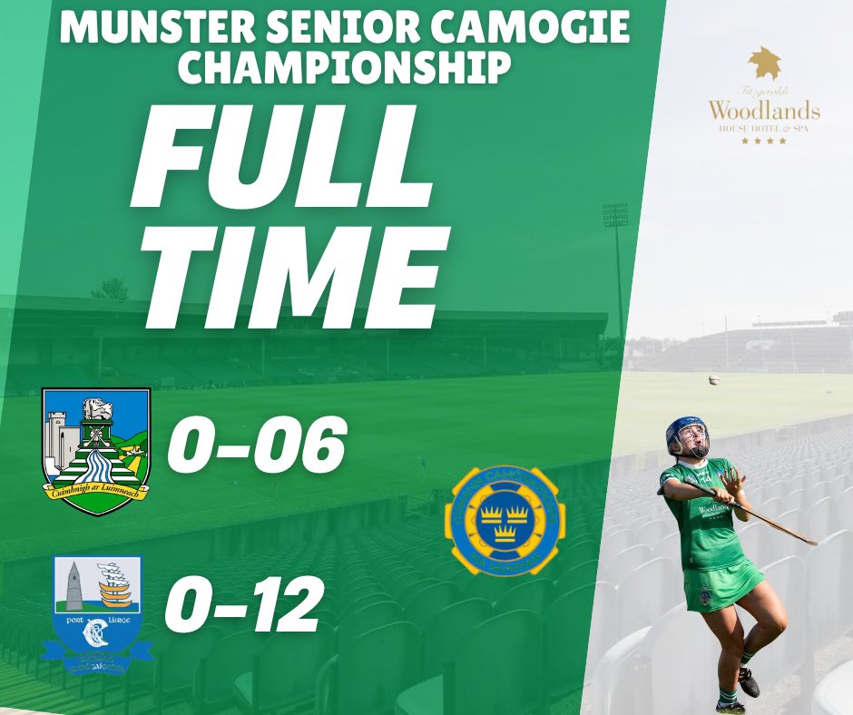 🏆 @MunsterCamogie Quarter Final 🏆 Full Time Limerick : 0-6(6) @Deisecamogie: 0-12(12) Tough day at the office for the girls 😩