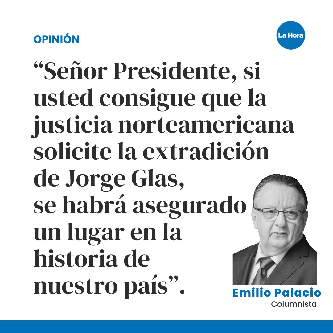 #Opinión | Desde el día de hoy se incorpora a LA HORA el periodista de 🗣️ opinión Emilio Palacio.

Hace doce años, Emilio Palacio debió acogerse al asilo político en Estados Unidos para evitar la persecución del expresidente Rafael Correa, pero en la actualidad se encuentra en