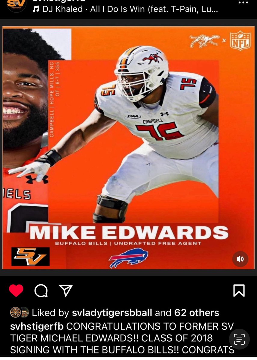 Congratulations to Mike Edwards. former South View athlete and New member of the Buffalo Bills!