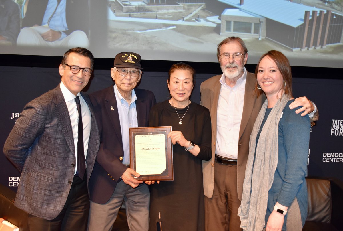 Takashi Hoshizaki was 18 and incarcerated at @HeartMountainWY when he resisted the draft. He spent two years in federal prison and was pardoned by President Truman. He joined us at @jamuseum Saturday for a look at his remarkable life and career.