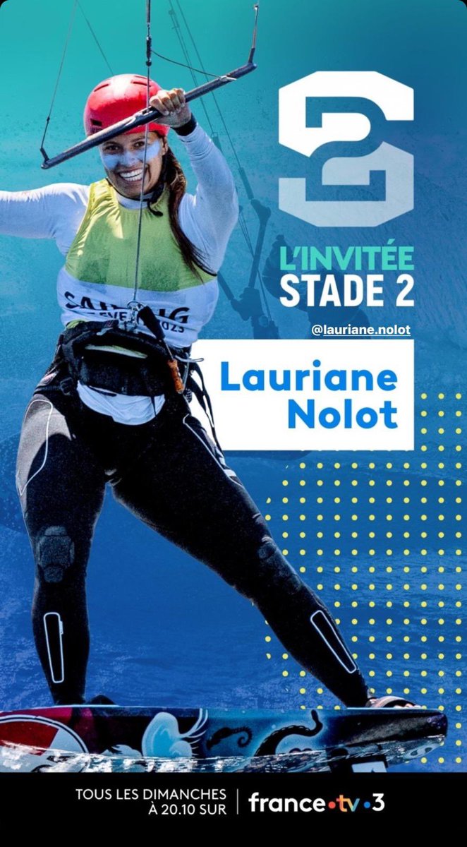 Rendez-vous ce soir sur @francetvsport pour regarder Lauriane Nolot chez @stade2 (20h05 - France3) 💪🇫🇷 #FraSailing #DroitALaMedaille