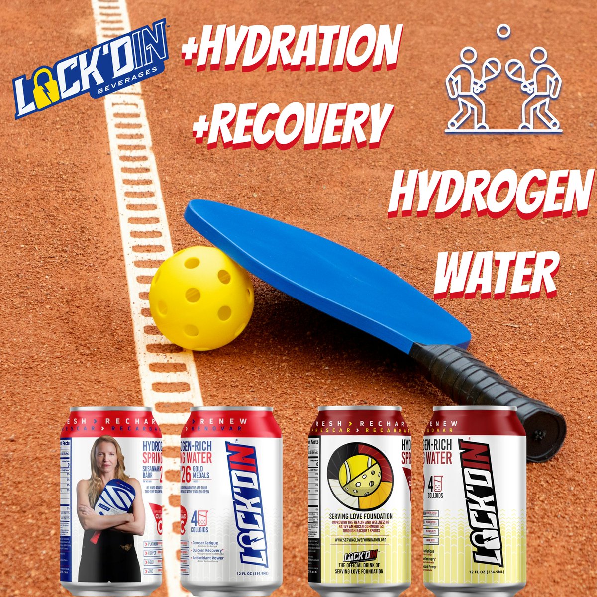 Pickleball players are increasingly recognizing the benefits of staying #hydrated and #recovering faster by incorporating @livelockdin @lockdinjoe @lockdinnews #hydrogen #water into their routine, leading to improved performance on the court. #Lockdin beverages is embracing the…