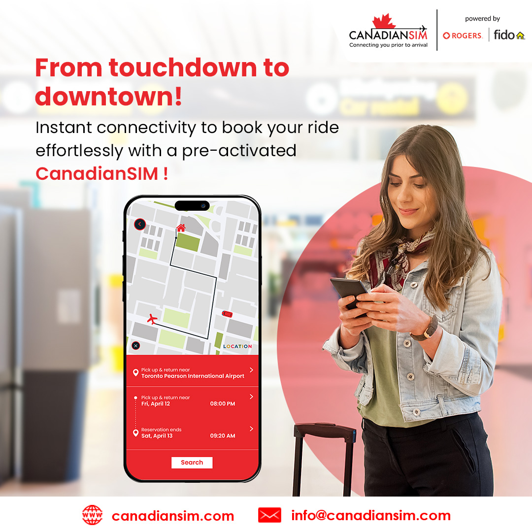 Land and leave in style with a pre-activated CanadianSIM!
Navigate your way from the airport to the heart of the city without skipping a beat. #SeamlessTravel #CanadianSIM #EasyRides #TravelCanada #InstantConnection #CityLife #uber