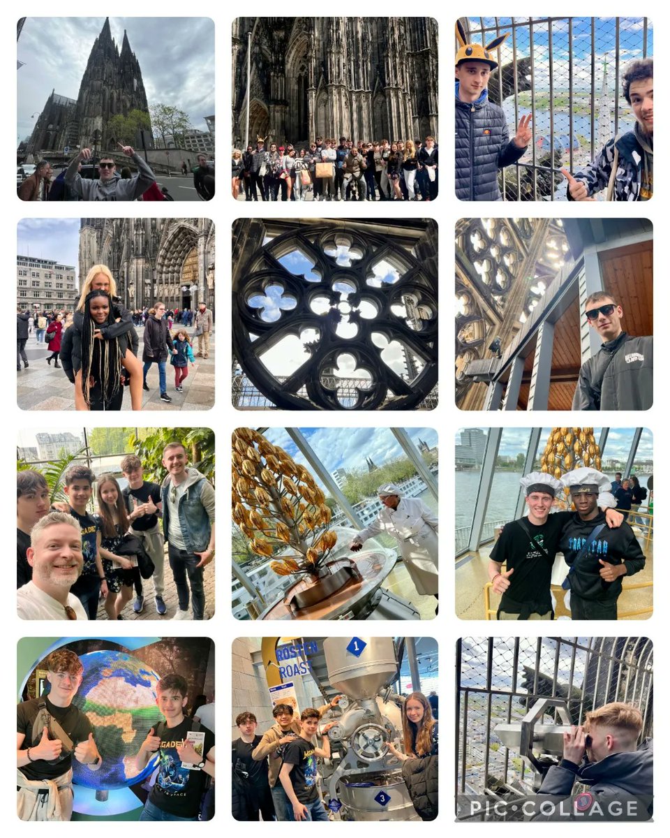 Day 3 of our Border Hopping Tour 🇩🇪🇧🇪🇳🇱 and we visited the beautiful city of Cologne 😍 climbed the steps of the awesome Cathedral for superb views ⛪followed by a visit to the Lindt Chocolate Museum 🍫😋 safe to say we are having a ball 👏🏼 #WeAreSalle