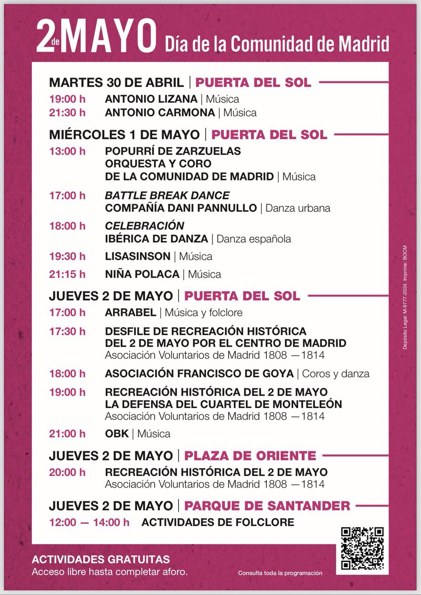 Un #2deMayo para celebrar con todos los madrileños.