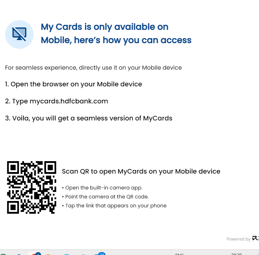 @RBI @HDFCBank_Cares @HDFC_Bank please make available card netbanking in PC/Laptop mode.. website is not opening since half a year .. its not possible to open from mobile ..