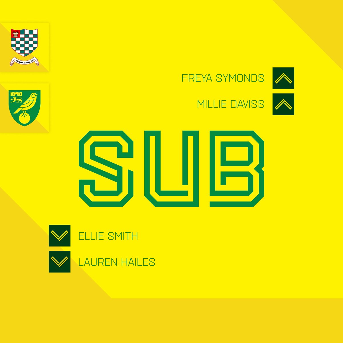 A double switch following the goal 🔁

🟣 Chesham 0-4 #NCWFC 🔰 (50)