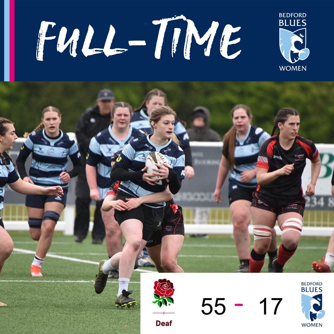 FULL TIME | A fantastic showcase of rugby but it’s @deafrugby Women who take the spoils in today’s curtain raiser 🤝

#BluesFamily #BedfordisBlue