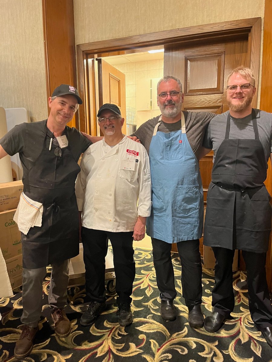 ✨ Good Deed of the Month ✨ Thank you to the professional chefs that helped plan & execute the Empty Bowls event—Trevett & George (Butterjoint), Art (@CCAC Culinary Arts) & Bill (big Burrito Restaurant Group). We served nearly 300 gallons of soups to almost 1,400 guests!