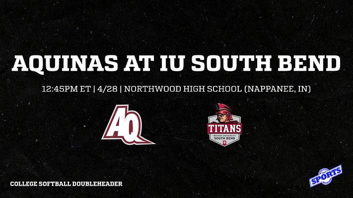 College softball is in action today as the Indiana South Bend Titans face the Aquinas Saints in a nonconference doubleheader! Join Tanner Camp at 12:45PM ET for pregame coverage from NorthWood High School on rrsn.com and our Facebook page!