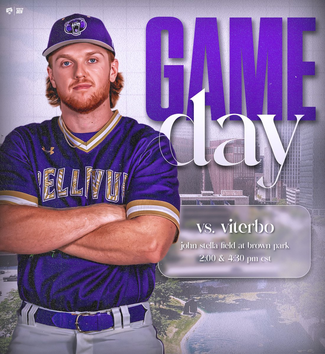 Come out and support the Bruins in the final home game of the year! 🆚 Viterbo ⏰ 2:00 & 4:30 pm CST 📍John Stella Field at Brown Park #DefendTheDen
