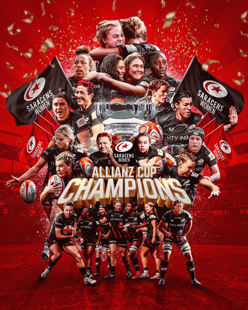 Oh yes! 😍

Your #AllianzCup Champions!

#YourSaracens💫