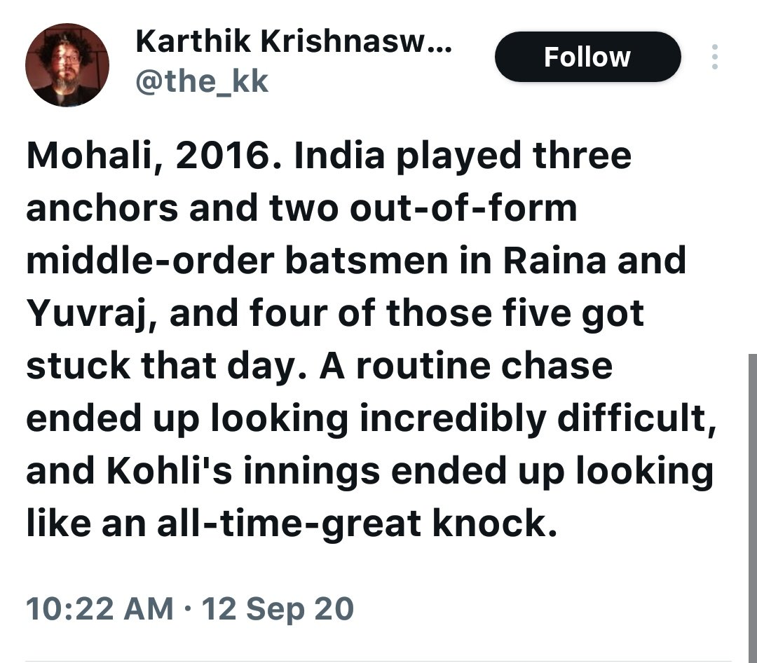 Mfs like you dare to find faults in all time great knocks. His replies are more directed towards this kind of agenda peddling against him rather than genuine criticism of his bad knocks.