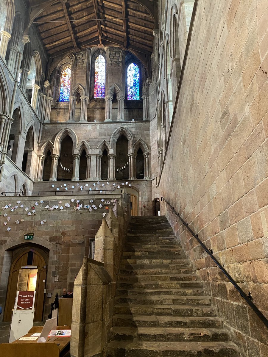 I’ve been in a lot of great churches. But I’m not sure ⁦@HexhamAbbey⁩, with the rare night stairs here, isn’t the most beautiful I’ve ever seen.