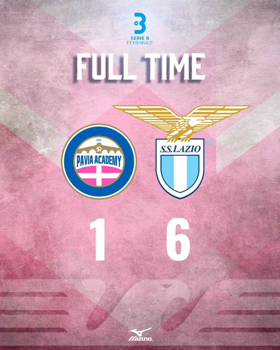 FT | 1-6 💙 FINISCE QUI! Nona vittoria consecutiva e +5 sul secondo posto! Decidono la tripletta di Moraca e le reti di Gomes, Palombi e Ferrandi! #PaviaLazio | #SerieBFemminile 🇮🇹