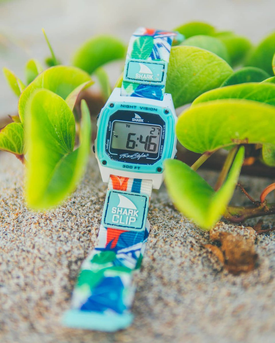 Freestyle's #sharkwatch Aloha Paradise Green channels the style of classic Hawaiian shirts 🌺🏝️ 

📷: @piercegainey 
_
#myfreestylewatch #aloha #hawaiianshirts #beachstyle #watches #beachaccessories   freestyleusa.com/products/shark…