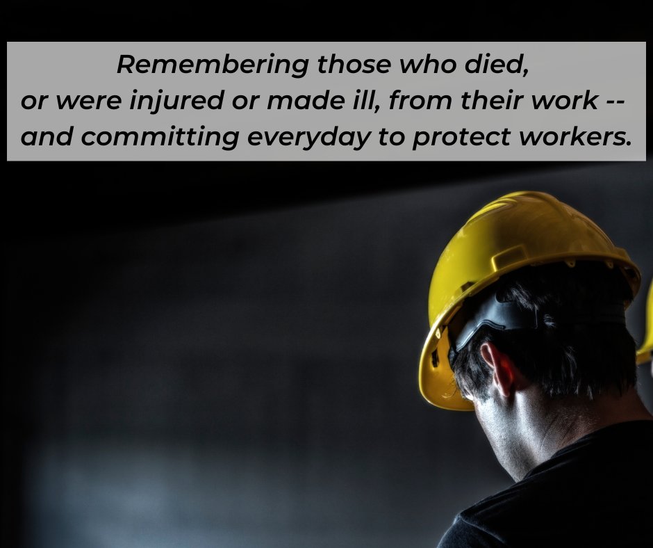 Today, on this Day of Mourning, we pause to honour the lives of those that have been injured or lost their lives to workplace injury or disease in B.C. And we re-commit ourselves to making sure we do everything we can to protect workers.