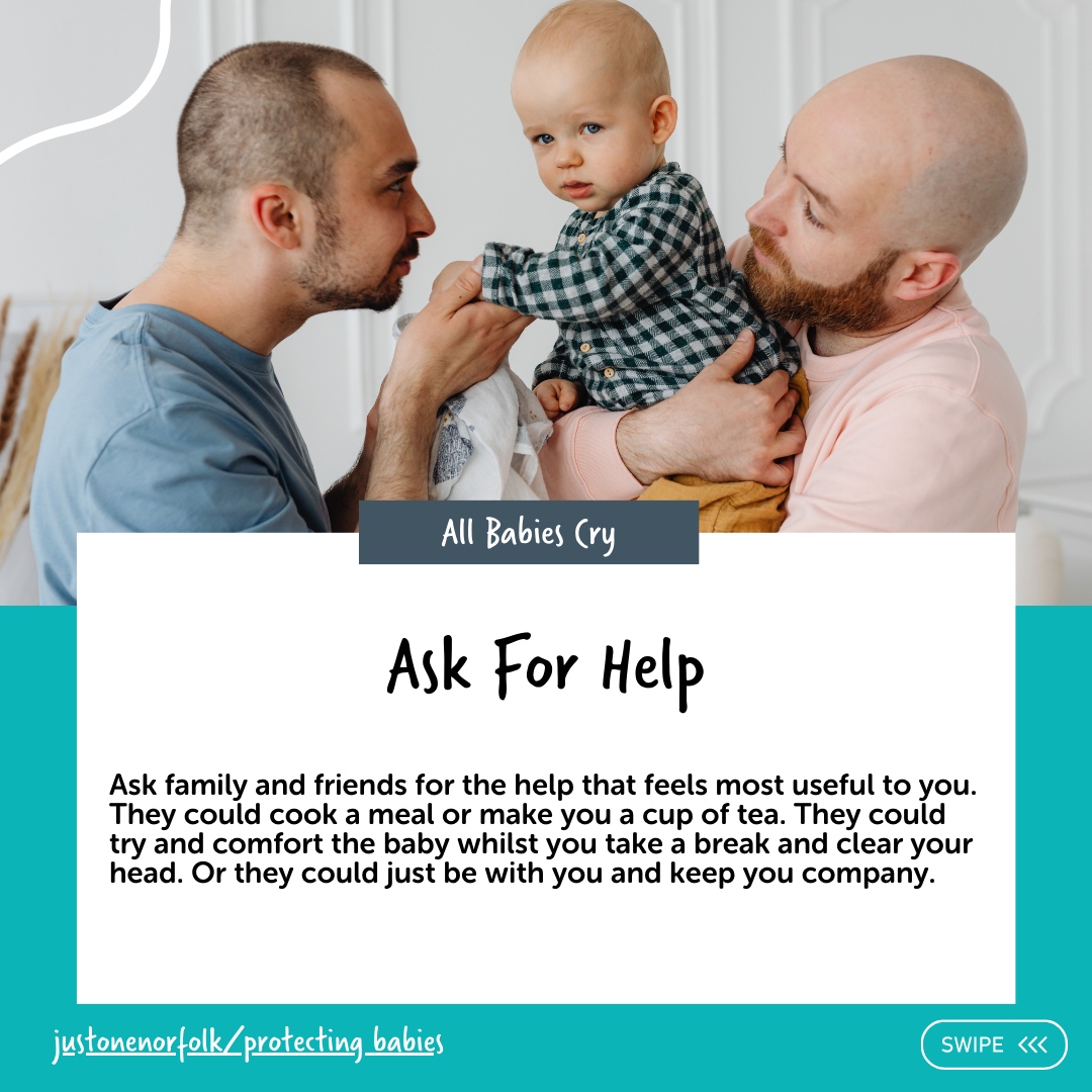 Please remember: all babies cry. Don’t be hard on yourself if sometimes everything you try doesn’t seem to help. Learning what works for your baby can take time. Here are a few things to look out for when your baby is crying. If you need further advice or help, please visit o...