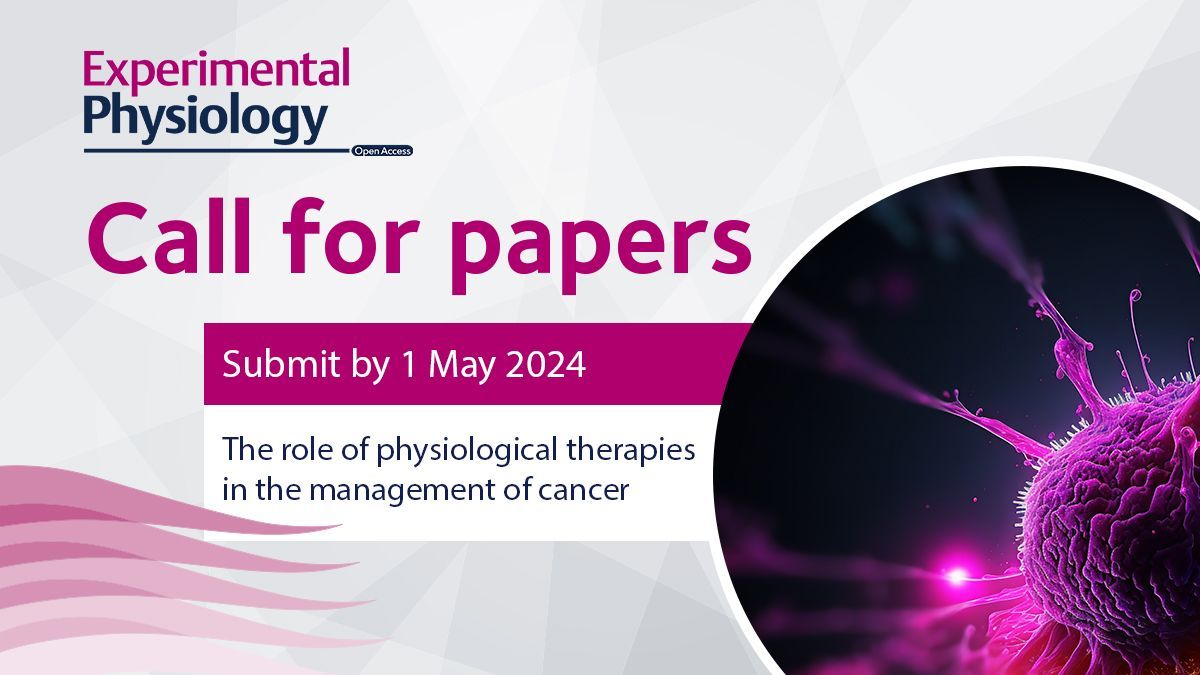 🚨CALL FOR PAPERS CLOSING IN THREE DAYS🚨
Our 'The role of physiological therapies in the management of cancer' #CallforPapers closes in THREE DAYS!
Follow the link below for more info and how to submit your research to this #SpecialIssue
🔗buff.ly/3QzZARF