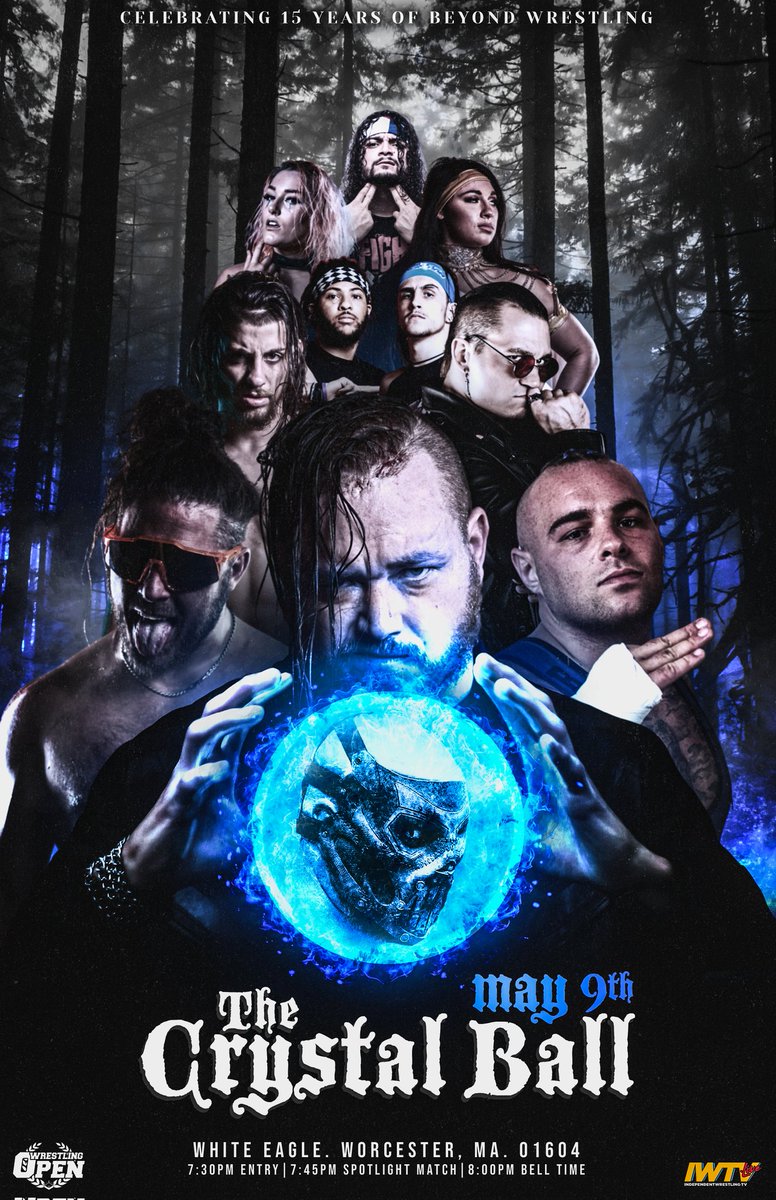 beyondwrestlingonline.com THURSDAY, 5/2: @WrestlingOpen at White Eagle in Worcester SATURDAY, 5/4: #WrestlingOpen doubleheader at @WooTrucks in Spencer THURSDAY, 5/9: #TheCrystalBall at White Eagle in Worcester SATURDAY, 5/11: #BeyondWrestling at @RR_BrewingCo in Worcester