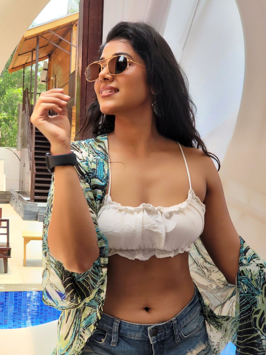 The captivating allure of actress #ShilpaManjunath in the latest clicks beats the scorching summer waves with more intensity. @ShilpaManjunat @UVCommunication