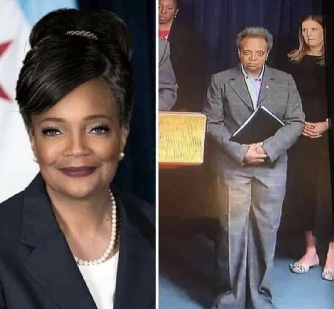 What do you notice about these two photographs of Lori Lightfoot ?