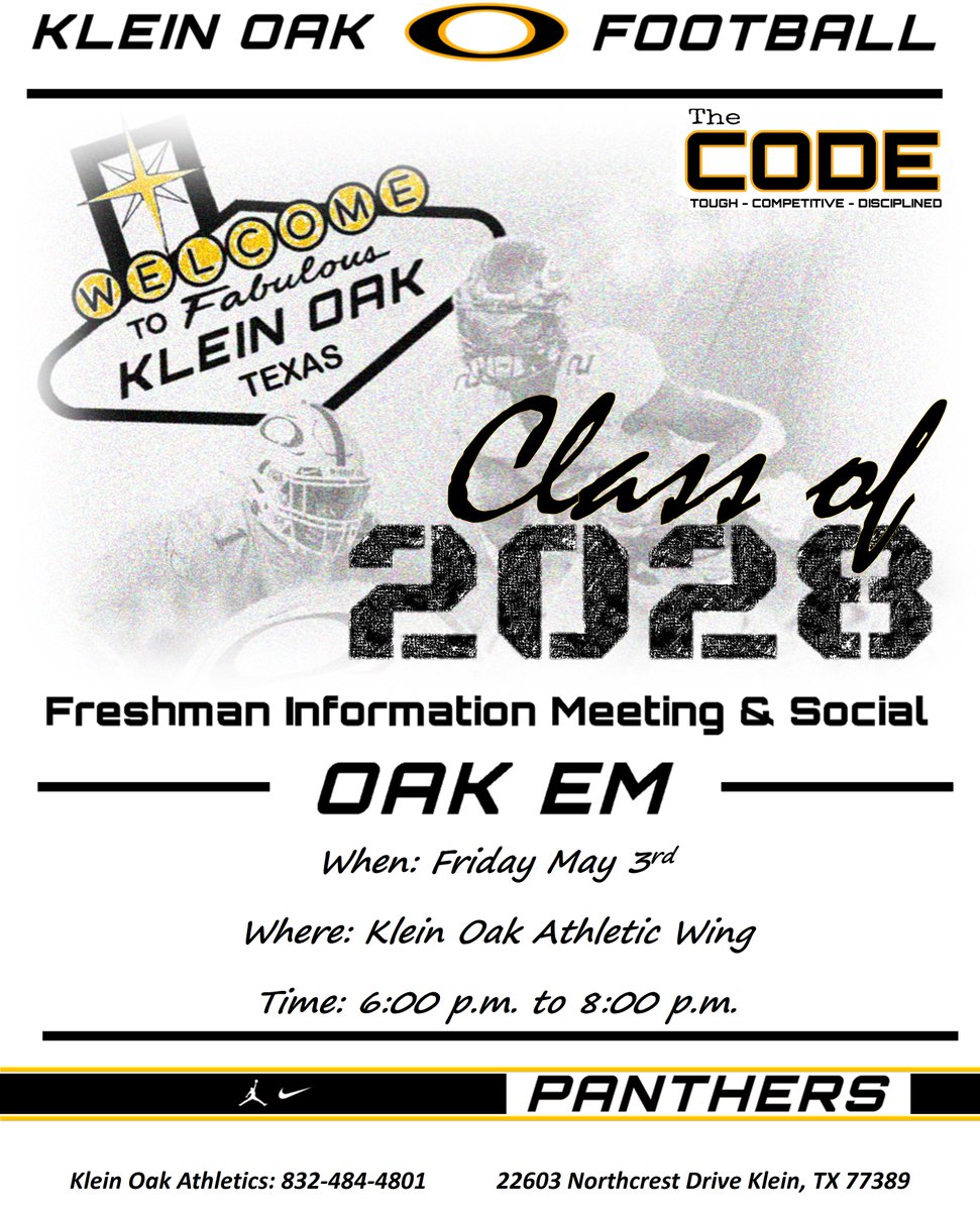 Friday May 3rd, Football Class of 2028, see you there!