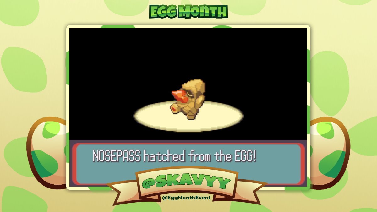 Congratulations to @Skavyy for finding a shiny Nosepass during #EggMonth2024!!