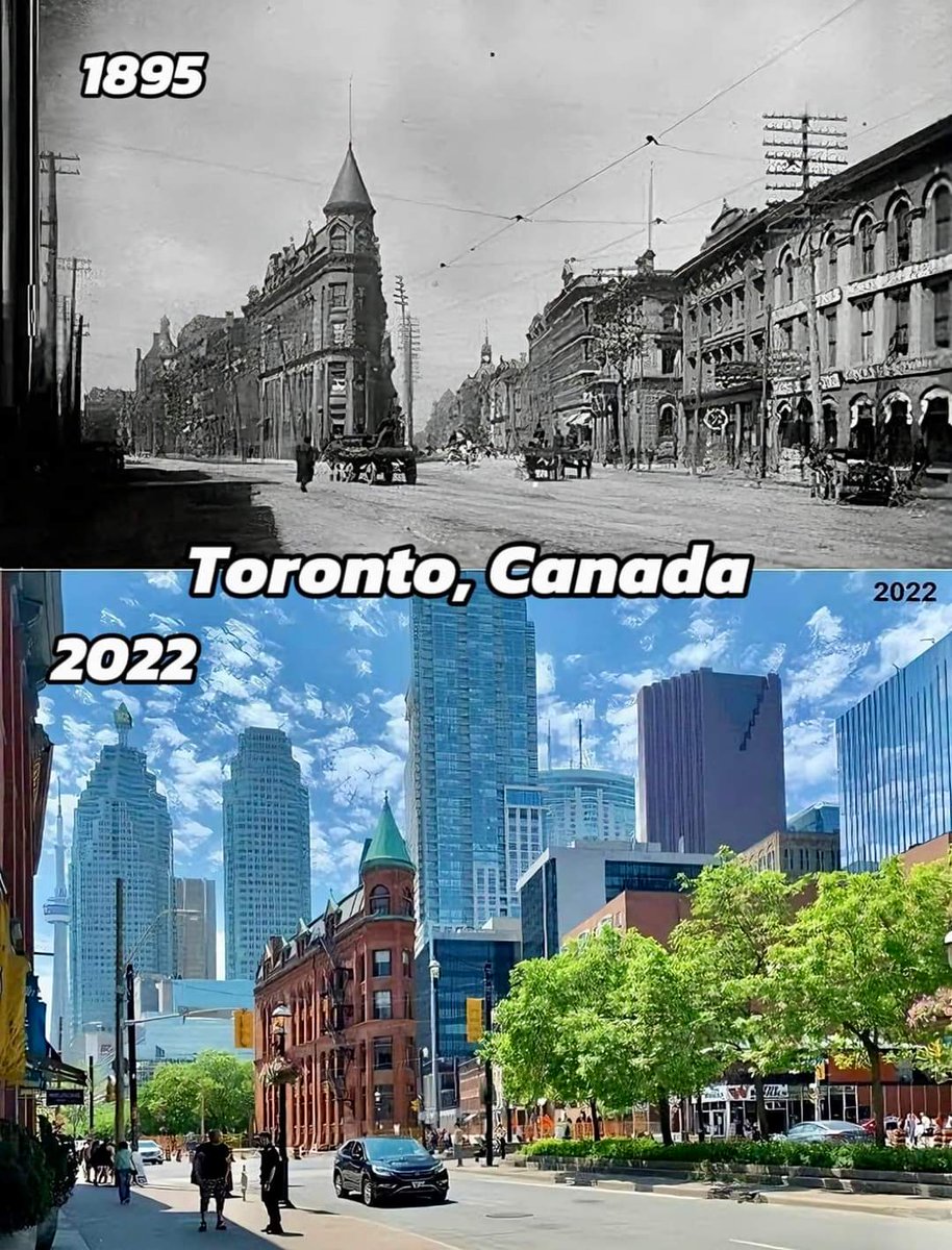 Wow, almost nothing remains the same. Thank goodness for the survival of that flat iron building.

 #historicpreservation #travel #oldhome #history #oldbuilding #houses #photooftheday #restoration #historic #preservation #victorianhouse #dvfpreservationnation #toronto #canada
♥️