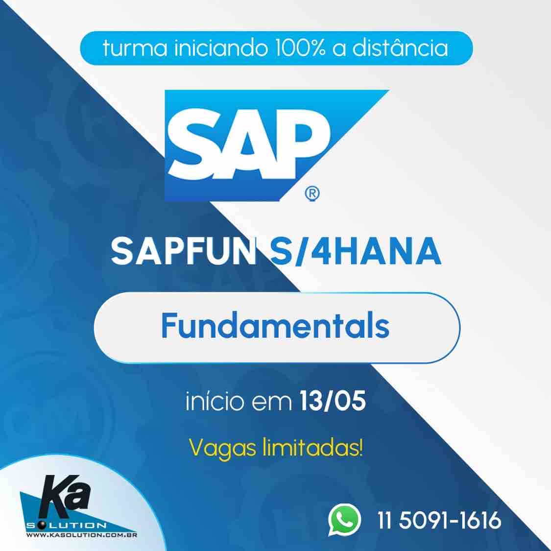 🚀Curso SAPFUN versão S/4HANA
#SAPbyKa

Você quer ingressar no mundo SAP? Ainda não tem certeza qual Academia fazer? Esse curso é perfeito pra você!

🗓 Início em 13/05

💻 kasolution.com.br/99601
✅ Whatsapp: 11 5091-1616
➡️ Link Whats: kasolution.com.br/social/whatsap…