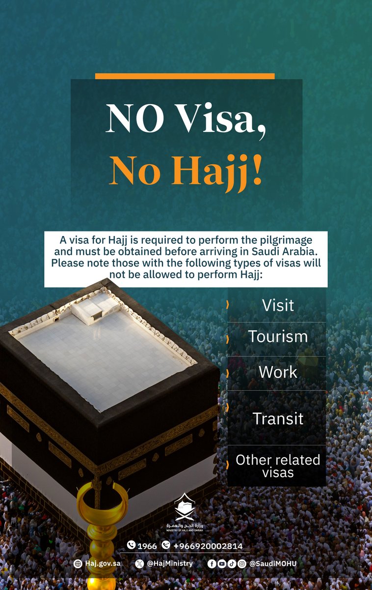 If you fail to obtain a Hajj visa, you are liable to face punishment as it's a violation of the law.

#Makkah_and_Madinah_Eagerly_Await_You