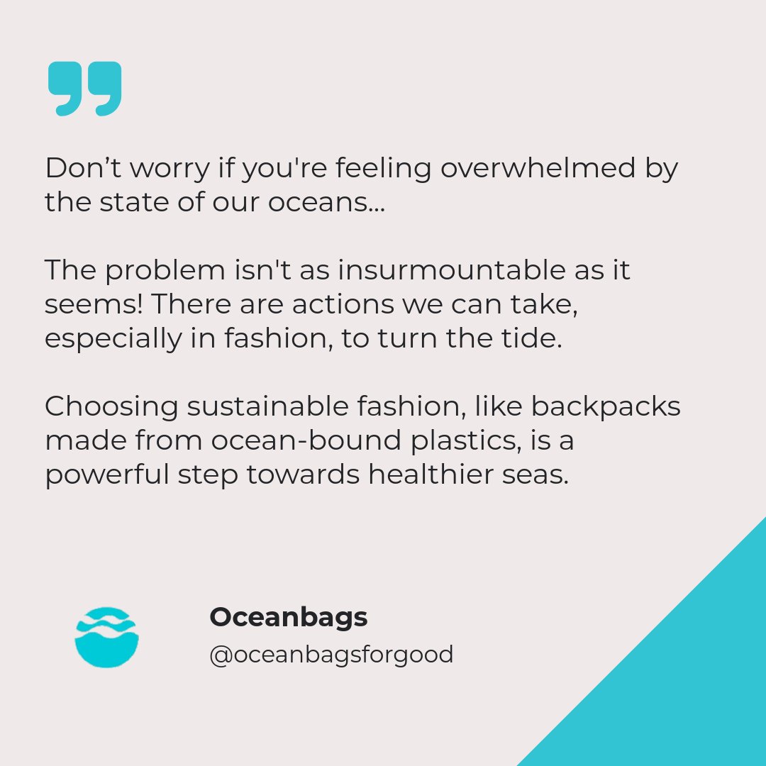 🌊 By rocking a stylish, eco-friendly backpack, you're part of the solution! Let's make waves in ocean conservation together. 🌿 👉 Share if you're committed to sustainable fashion, or comment with your eco-tips! #OceanConservation #SustainableFashion #EcoFriendly #oceanbags