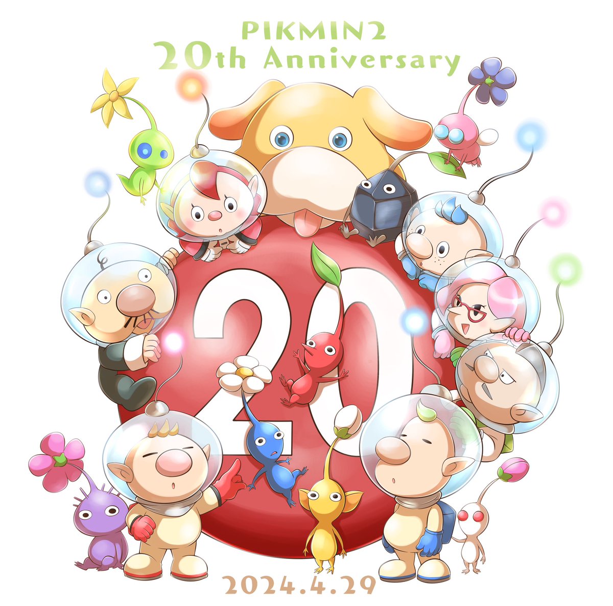 ピクミン2発売20周年おめでとうございます🌸🌸20年経っても変わらない面白さにありがとう！！ #Pikmin2 #ピクミン2 #ピクミン220周年