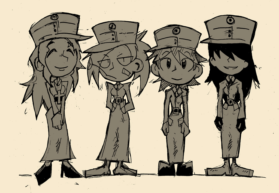 Wait, I still have something from +7 years ago. Outside of a few sketches these are the very first illustrations of the main characters. That's about it now. Be prepared for some NEW drawings in the future.