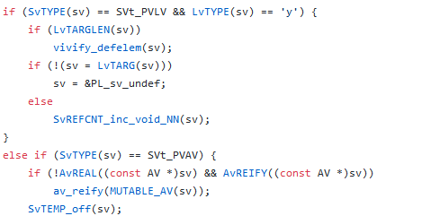 gf_256's tweet image. so the perl source code is clearly just insane