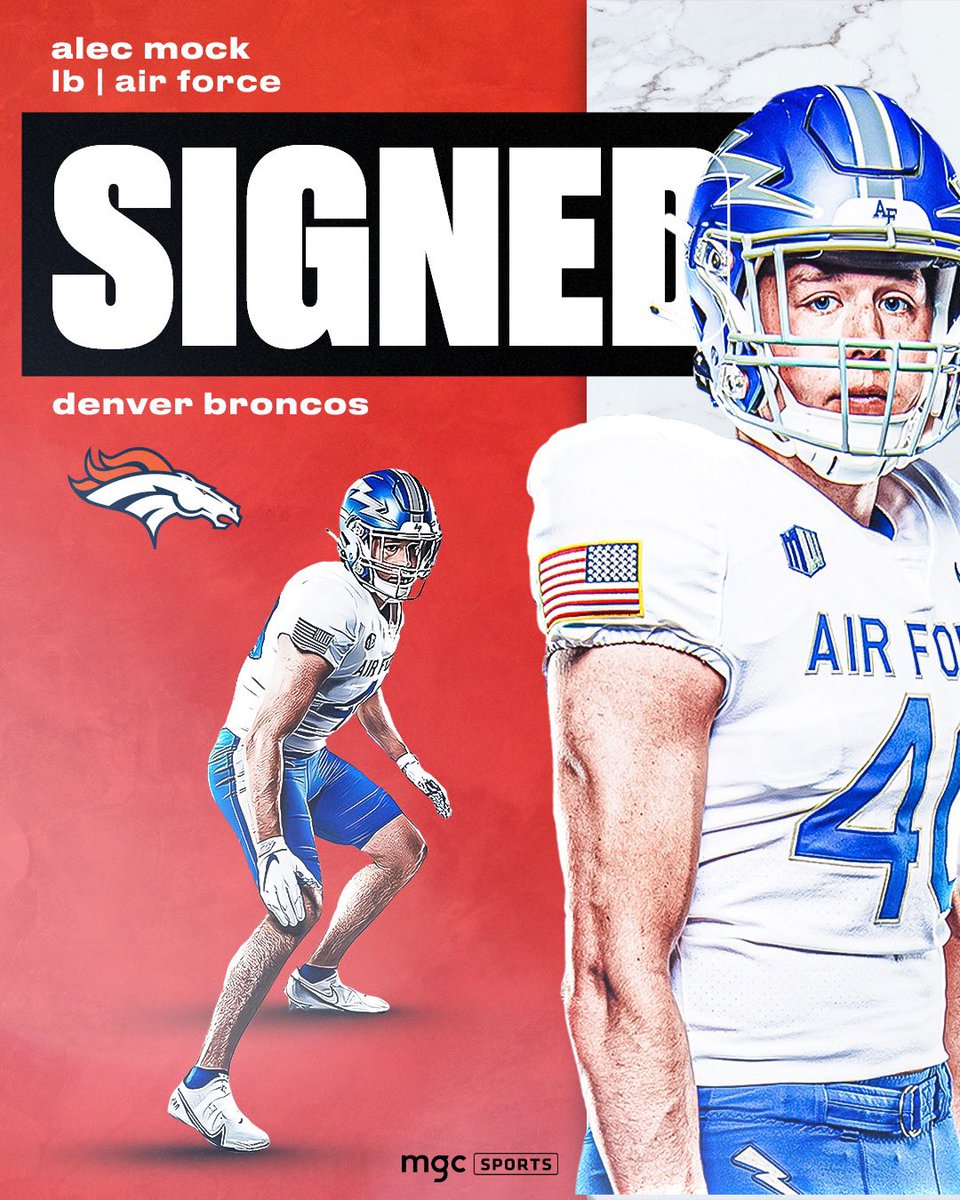 Congrats to MGC client Alec Mock on signing with the Denver Broncos! #NFLDraft2024