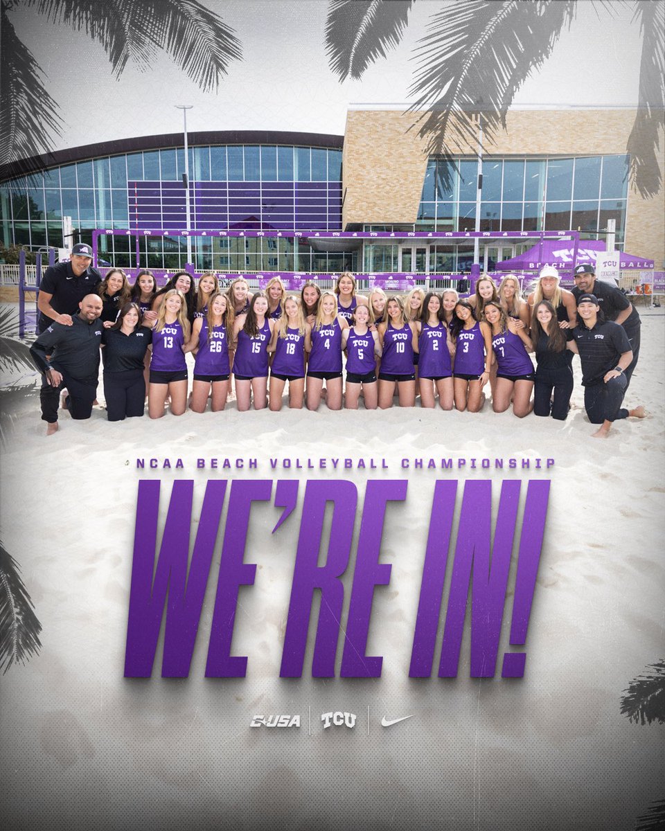 For the fourth season in a row 𝙩𝙝𝙚 𝙁𝙧𝙤𝙜𝙨 𝙖𝙧𝙚 𝙜𝙤𝙞𝙣𝙜 𝙙𝙖𝙣𝙘𝙞𝙣𝙜 💃 TCU will compete as the No. 6 seed in the 2024 NCAA tournament #GoFrogs🐸🏖️🏐 x #OneTeam