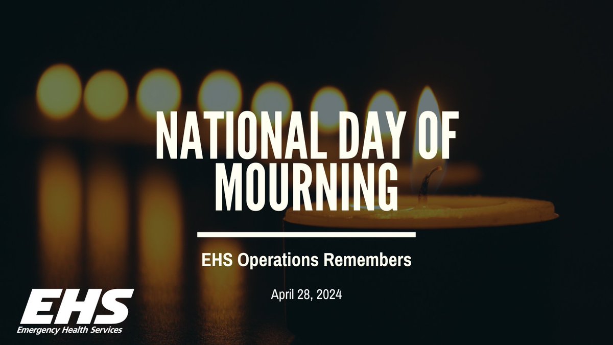 On this National Day of Mourning, EHS Operations remembers those who have lost their lives or suffered a work-related injury or illness. Everyone deserves to come home from work healthy and safe. #DayOfMourning