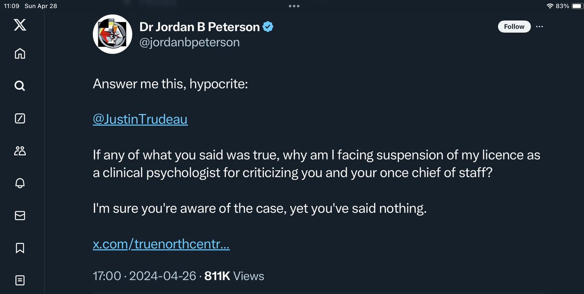 Deluded charlatan supposes the Prime Minister of Canada runs a province’s College of Psychologists. 🤷🏼🤫🤷🏼 @jordanbpeterson