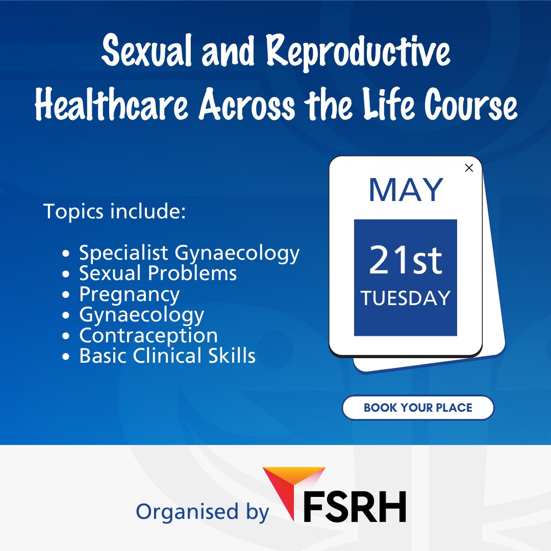 Join @FSRH_UK for a journey into Sexual and Reproductive Health (SRH) across the life course! The event will deep dive into crucial aspects, from menstrual disorders to contraception for women over 40. Don't miss out on these insights ➡️ bit.ly/442Mtx9
