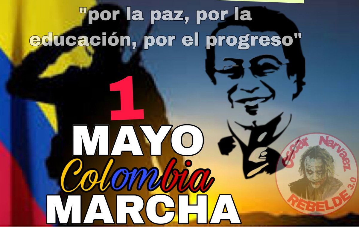 #LeMarchoAlCambio #FelizDomingo char Gnecco #1MayoFirmesConPetro #1MayoALasCalles #EstoyConPetro La marcha de la vida, por el futuro de nuestros hijos..!!🇨🇴🇨🇴