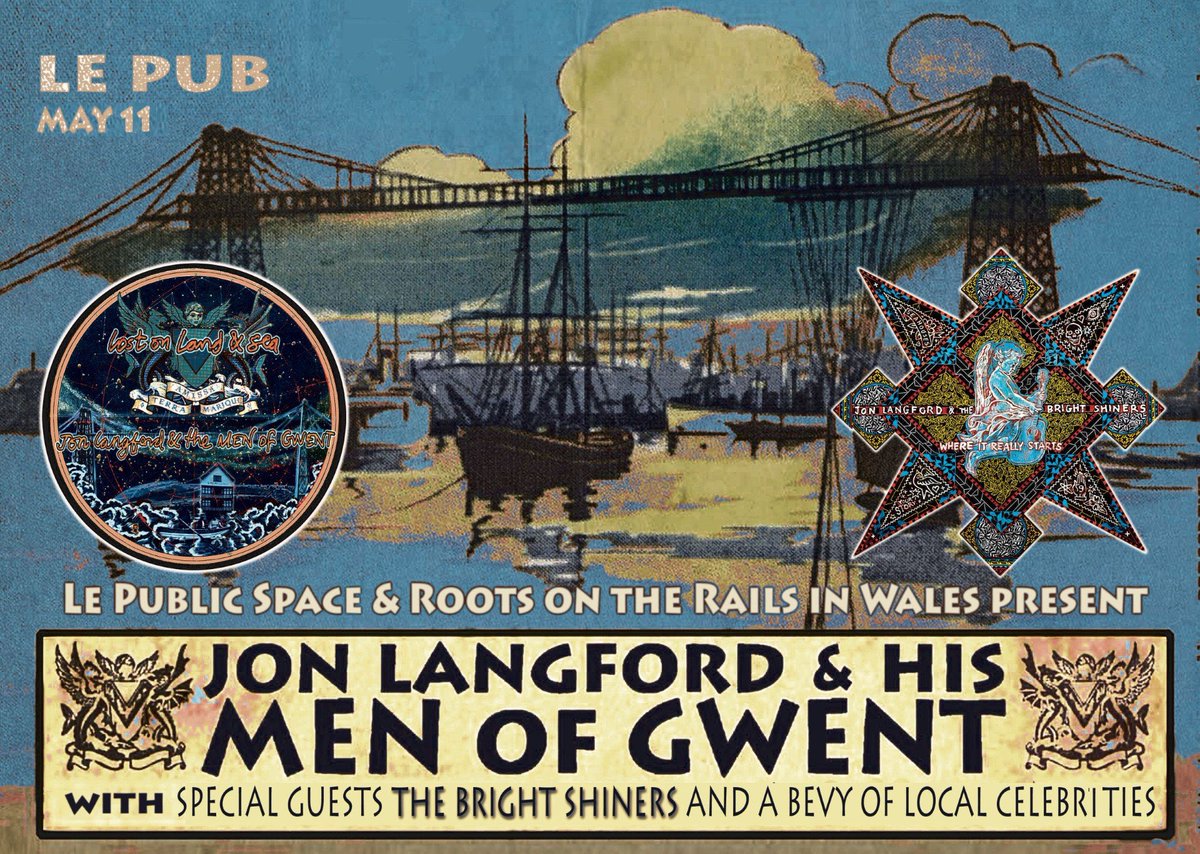 Next Friday (3rd May) we release the fantastic Jon Langford & The Men of Gwent album “Lost On Land & Sea” on vinyl! You can order the LP from @LNFGlasgow shop.lastnightfromglasgow.com/collections/co…. The album got a 4* review in Mojo. The band play Le Pub, Newport on Saturday 11th May!