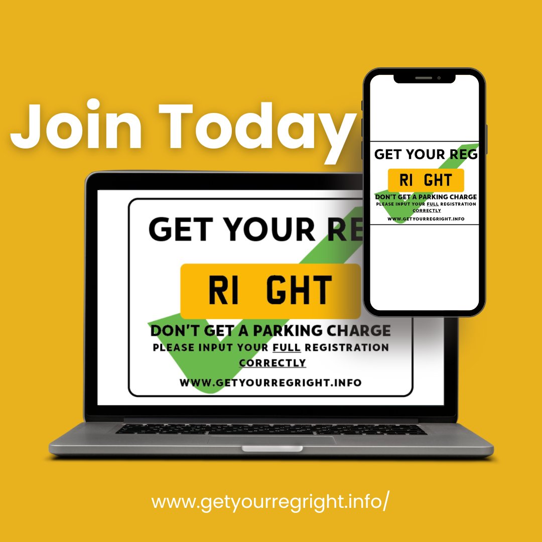 Showcase what you are doing to help the motorist by joining our 'Get Your Reg Right' campaign. 🅿️ #GetYourRegRight #Parking Learn more & register to join 👉👉 getyourregright.info