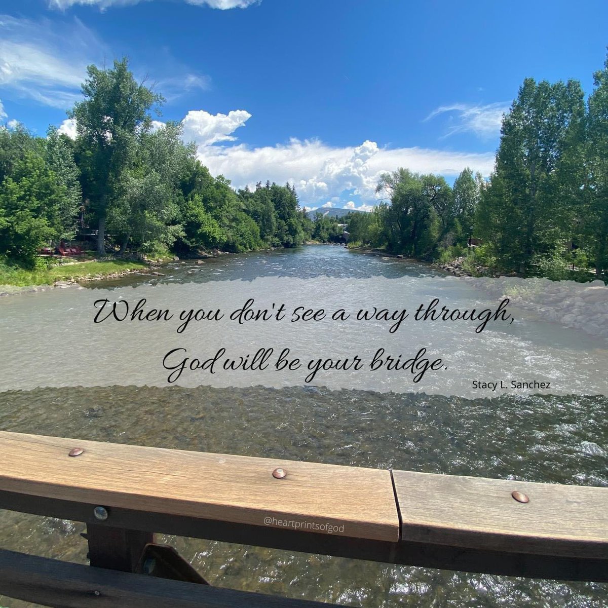 God is there. He's your bridge. Your light. Your map. He's everything. ❤️