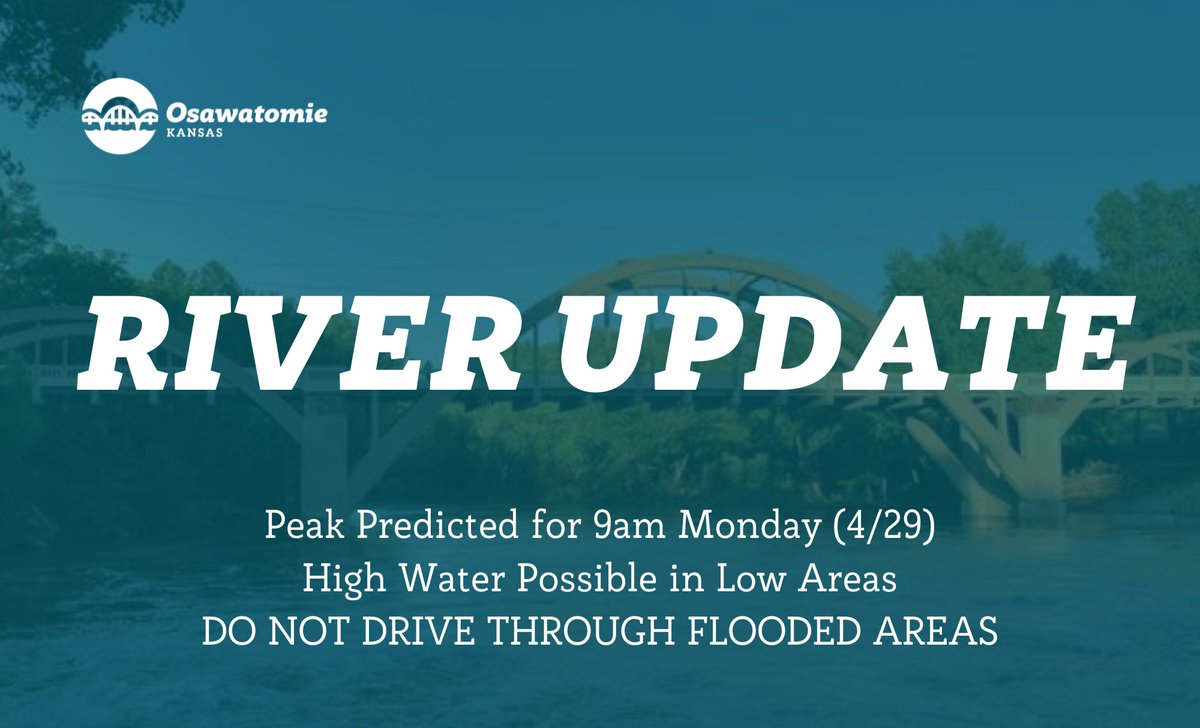 It's officially spring -- heavy rains in the area have rivers on the rise and officials are monitoring flood conditions. READ MORE: osawatomieks.org/home/news/rive…