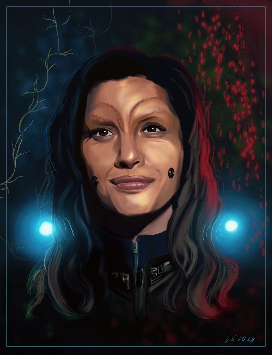 More #DiscoFanart from the 3rd season in 2020. A portrait of Commander Nhan. #StarTrekDiscovery